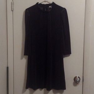 NWT! Time & Tru Wednesday Adams Inspired Black Velour Dress!